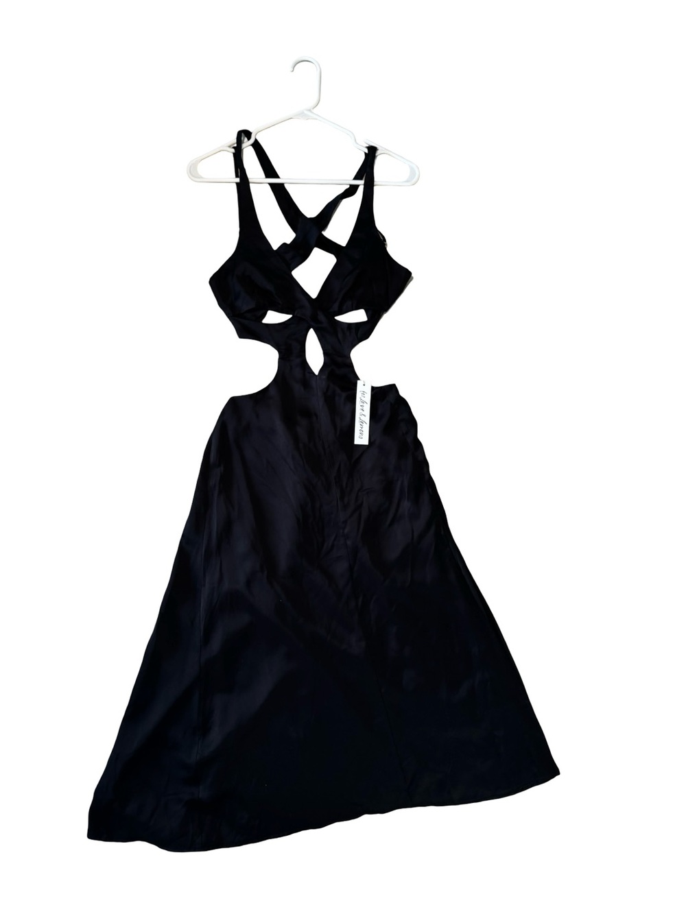 For Love and Lemons Black Cutout Midi Dress with Side Slit - Picture 3 of 7